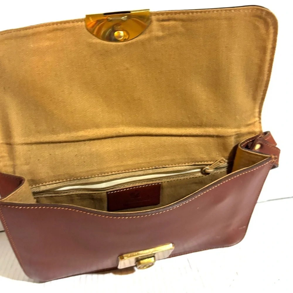 Vintage unisex wristlet wallet Brown Leather Bag